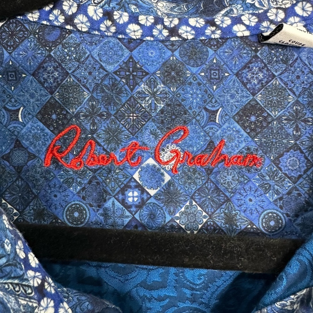 Robert Graham Men's Short Sleeve Shirt Button Up Sz 2XL Classic fit - Picture 3 of 9